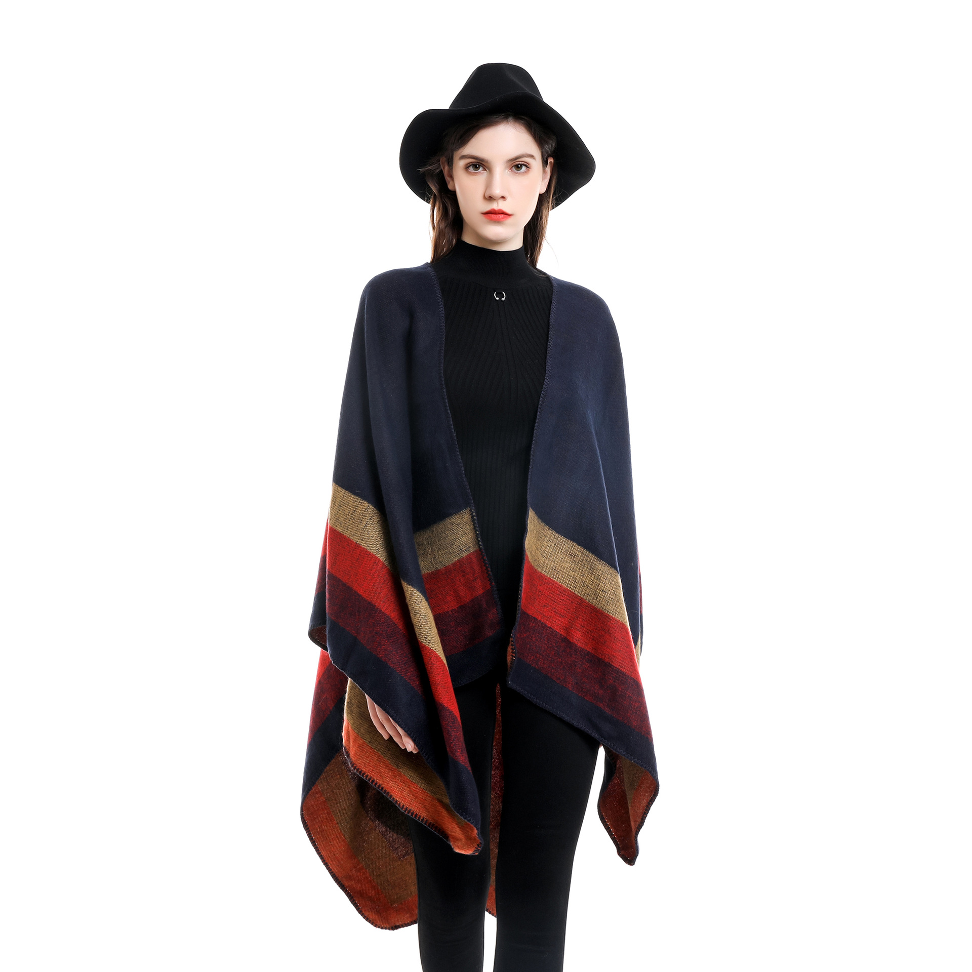 2024เสื้อปอนโชกันหนาวลายสก๊อตแ - Shawl Wrap Winter บทวิจารณ์และราคา