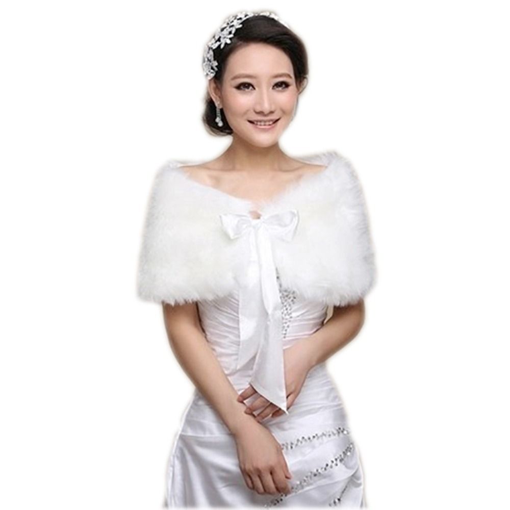 ฤดูหนาว Cape สีขาวผ้าคลุมไหล่อ - Shawl Wrap Winter บทวิจารณ์และราคา